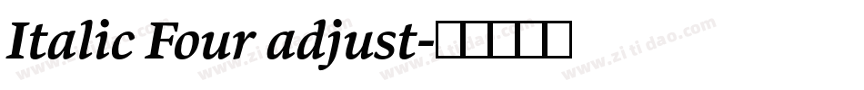 Italic Four adjust字体转换